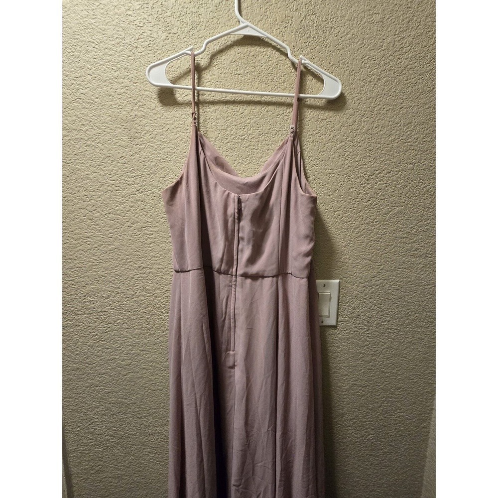 David's Bridal Celebrate DB Studio Chiffon Chianti Bridesmaids Dress SZ 14 - Picture 10 of 11